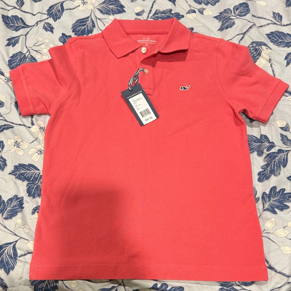 Vineyard Vines Kids Pink Polo Shirt